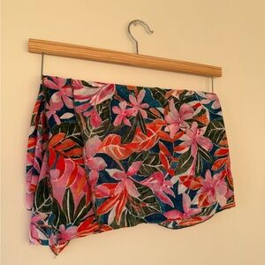 Floral Print Wrap (Long) beachwear
